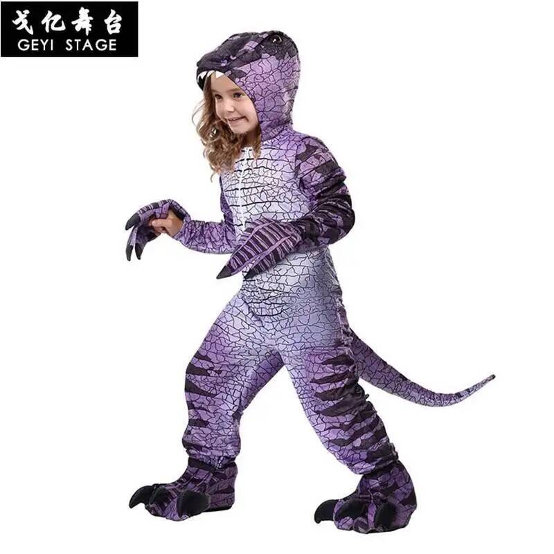 Anime Cosplay Jumpsuit - Raptor Halloween Neuheit: Lila Raptor Jurassic
