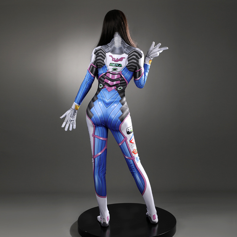 Damen Dva Cosplay Komplett-Out – Anime Cosplay Jumpsuit Bewertung und Preis